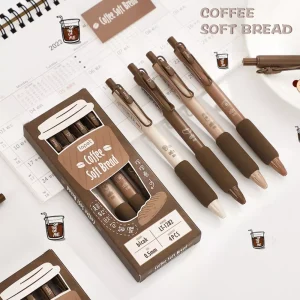 Retro Style Coffee Bag Gel Pen Set
