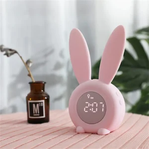 Cute Rabbit Alarm Clock Night Light