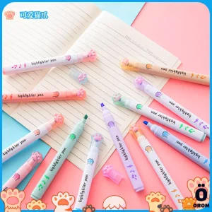 Cute Paw Cartoon Marker Pens Set