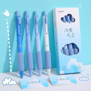 Blue Sky Clouds Retractable Gel Pen Set