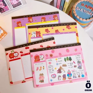 Cute Tiger Grid Memopads