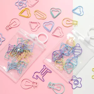 Kawaii Paper Clips Metal Bookmarks