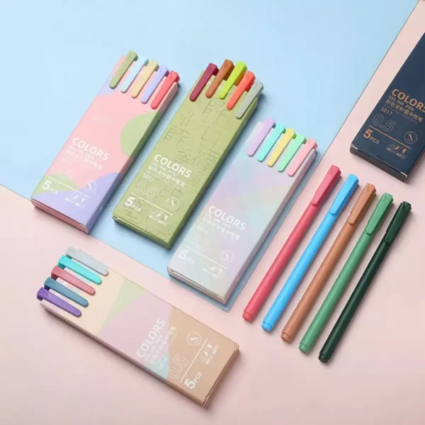 Morandi Vintage Macarons Colors Gel Ink Pen - Image 3