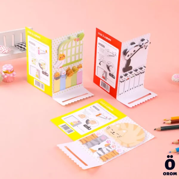 Cute Animal Sticky Notes & Bookmarks - Image 2