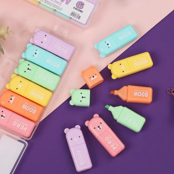 Cute Mini Bear Highlighter Sets - Image 3