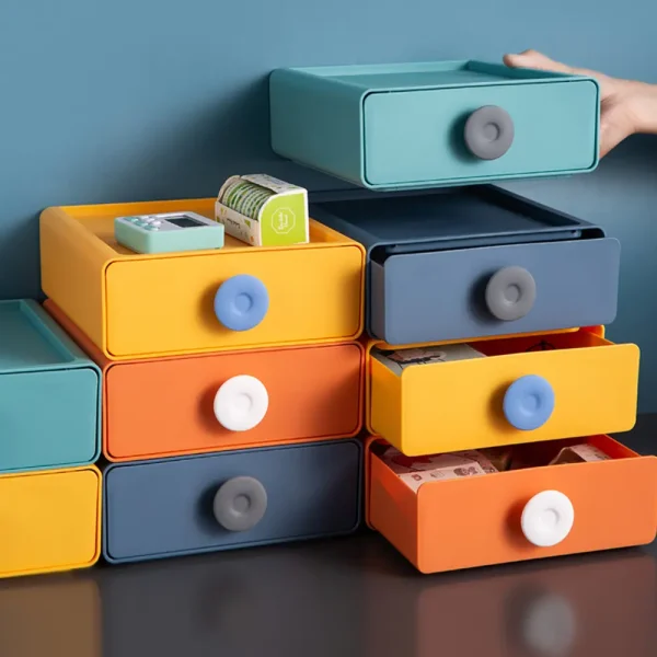 Stackable Colorful Desktop Storage Box - Image 2