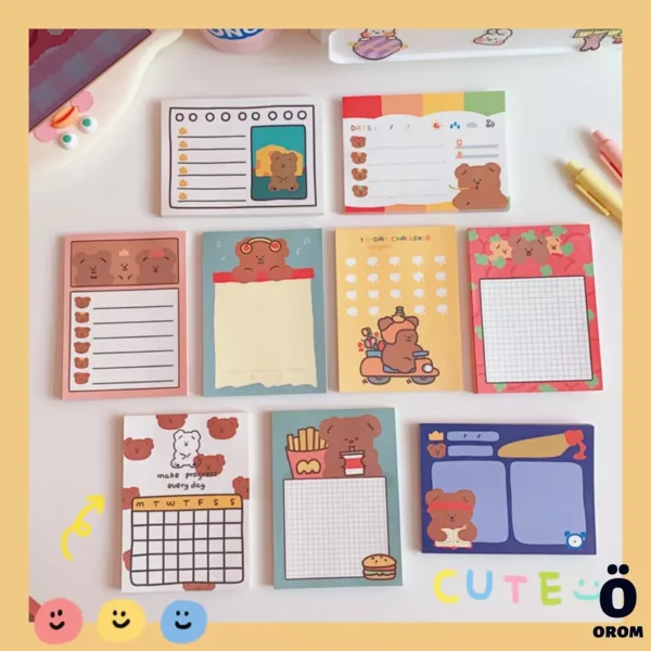 Kawaii Bao Bear Series Memopads - Image 2