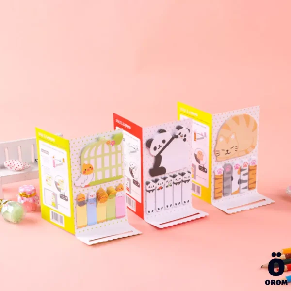 Cute Animal Sticky Notes & Bookmarks - Image 3