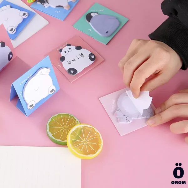 Kawaii Cartoon Animal Sticky Notes - Image 3