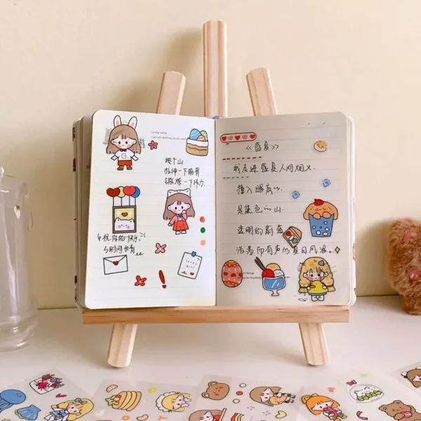 20 Sheets Kawaii Cartoon Waterproof Stickers - Image 3