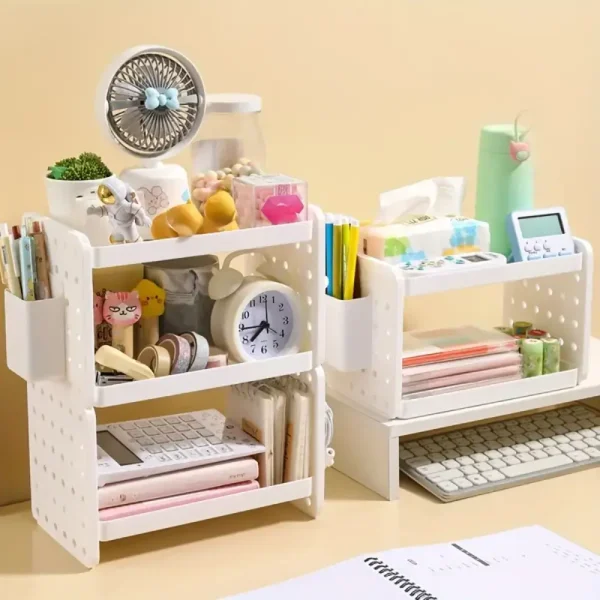 Kawaii Desktop Hole Board Storage Rack with Pen Holder Hooks - Image 4