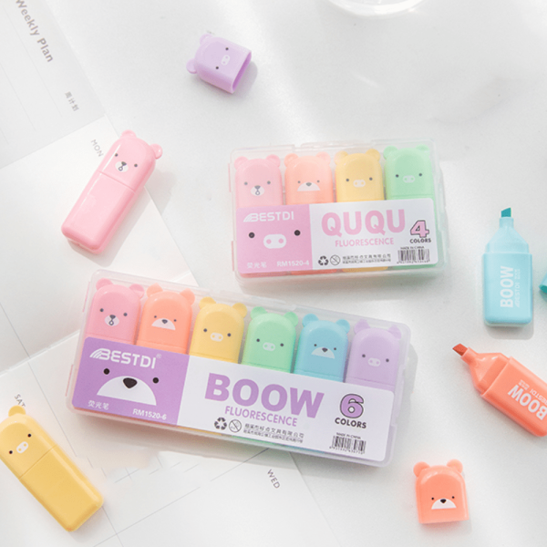 Cute Mini Bear Highlighter Sets - Image 4