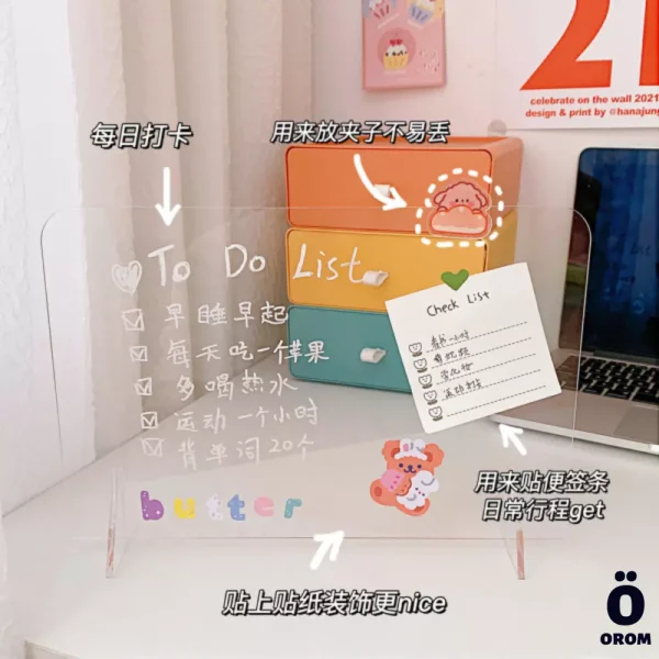 Transparent Acrylic Memo Board - Image 3