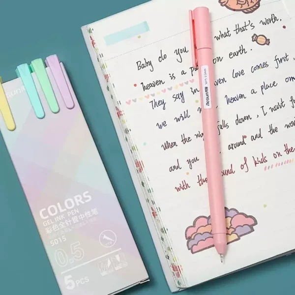 Morandi Vintage Macarons Colors Gel Ink Pen - Image 4
