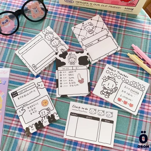 Kawaii Milk Cow Memo Pads - Image 5