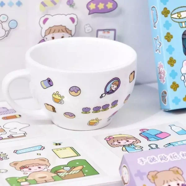 20 Sheets Kawaii Cartoon Waterproof Stickers - Image 4
