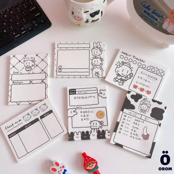 Kawaii Milk Cow Memo Pads