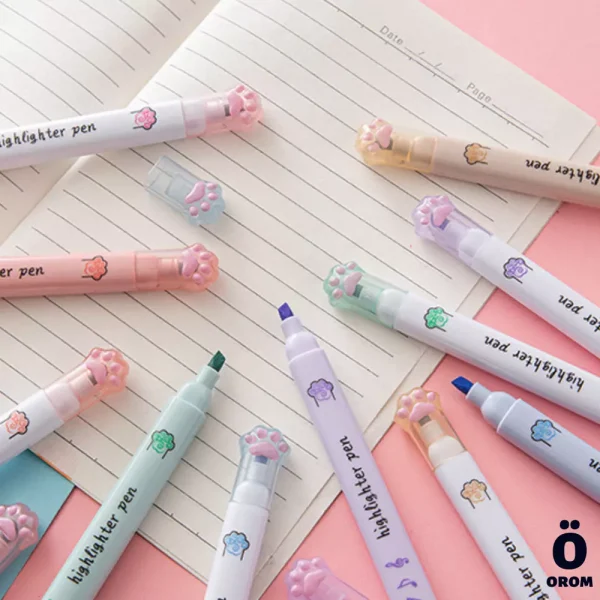 Cute Paw Cartoon Marker Pens Set - Image 6