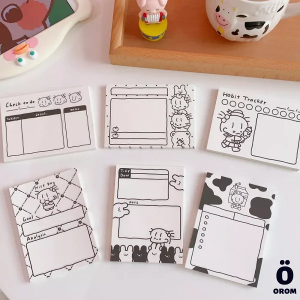 Kawaii Milk Cow Memo Pads - Image 6