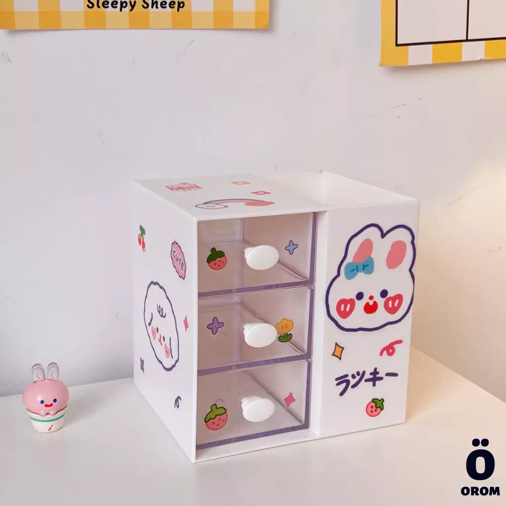 Rice White Storage Box (with Stickers）