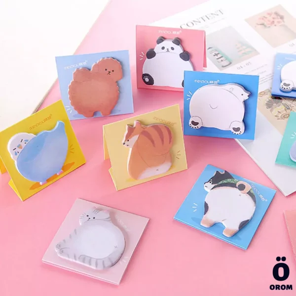 Kawaii Cartoon Animal Sticky Notes - Image 5