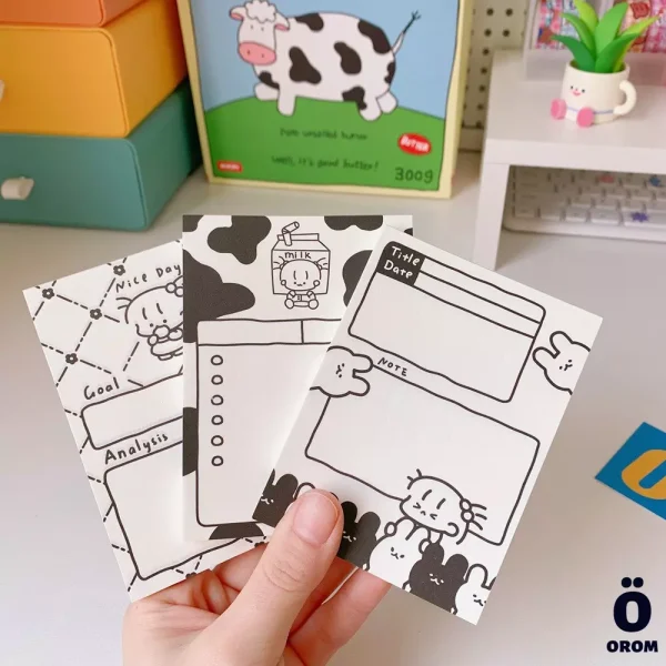 Kawaii Milk Cow Memo Pads - Image 8