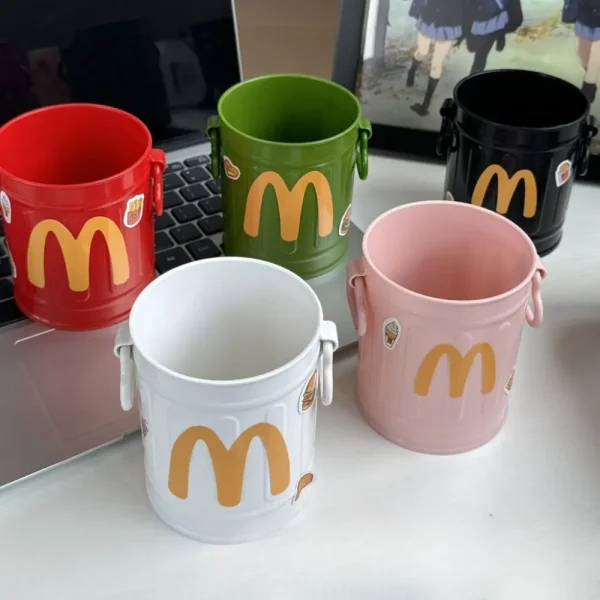 Kawaii McDonald's Plastic Mini Bucket Pen Holder - Image 2