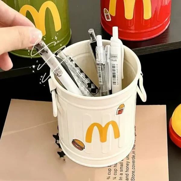 Kawaii McDonald's Plastic Mini Bucket Pen Holder - Image 4