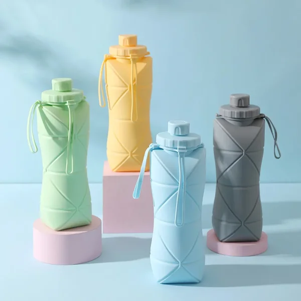 600ml Silicone Folding Water Bottle - Image 4