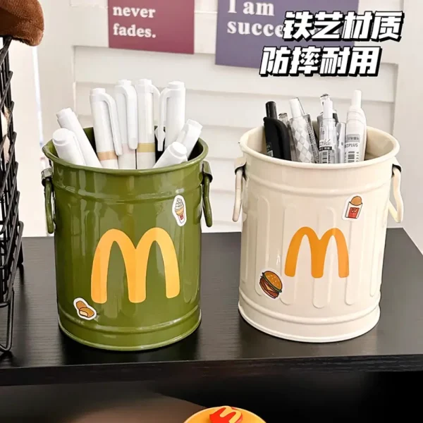 Kawaii McDonald's Plastic Mini Bucket Pen Holder - Image 5