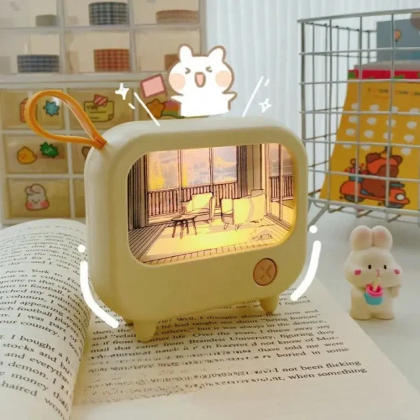 Kawaii Retro Mini TV Night Light - Image 2