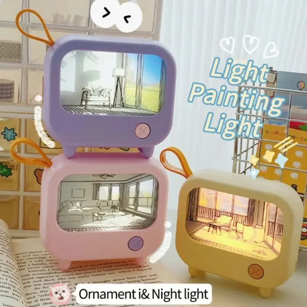 Kawaii Retro Mini TV Night Light - Image 3