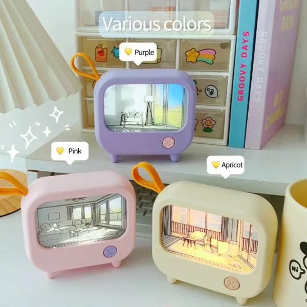 Kawaii Retro Mini TV Night Light - Image 6